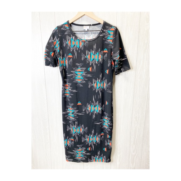LuLaRoe Julia Dress size Medium Aztec - Picture 1 of 3